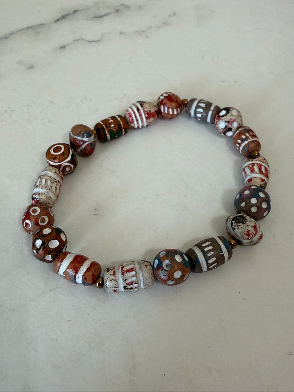 Colorful Hand Crafted Stone Beaded Bracelet - Picture 3 of 6